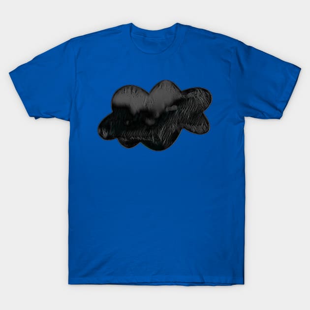 Cloud shape in black and grey T-Shirt by FlossOrFi